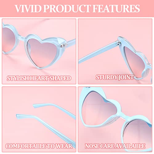 Kingdder 16 Pack Heart Sunglasses Bachelorette Bride Vintage retro Rimmed Heart Sunglasses for Women Wedding Party3