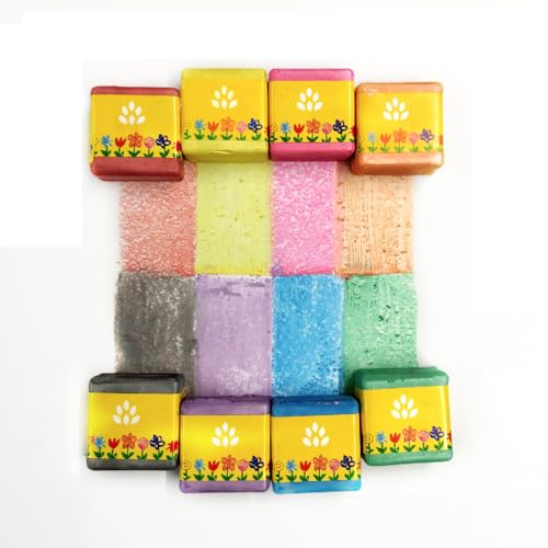 Image of Azafran Organics 8 Jumbo Glitter Non-Toxic Block Crayons,Plant Based,Hypoallergenic,For Pre School Kids,No Harmful Chemicals,Ink Color-Multicolor