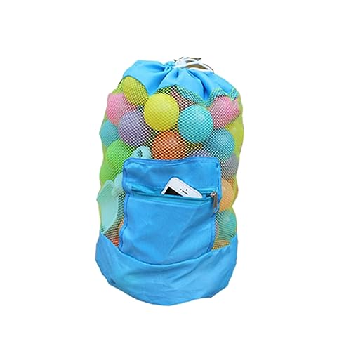 KESYOO Mesh Beach Tote Bag Foldable Storage for Sand Seashells Design for Swimming Outdoor