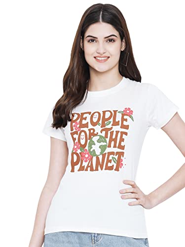 Image of Preneum Women's Cotton Regular Fit Graphic Stylish Printed Short Sleeves Casual T-Shirt || Trendy & Style (Pack 3)
