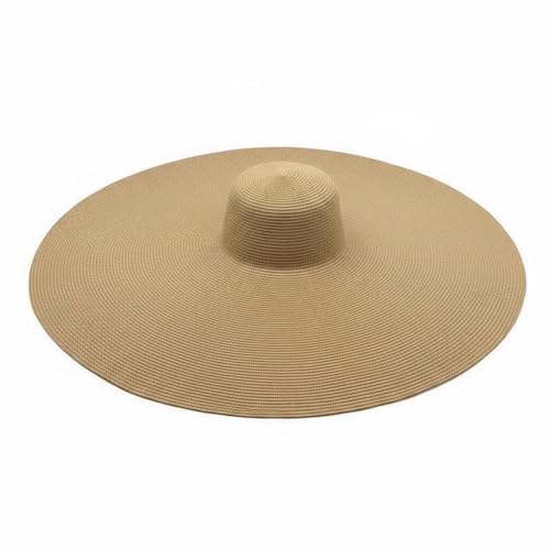 Chapeau en paille anti UV pliable léger grand bord 35cm