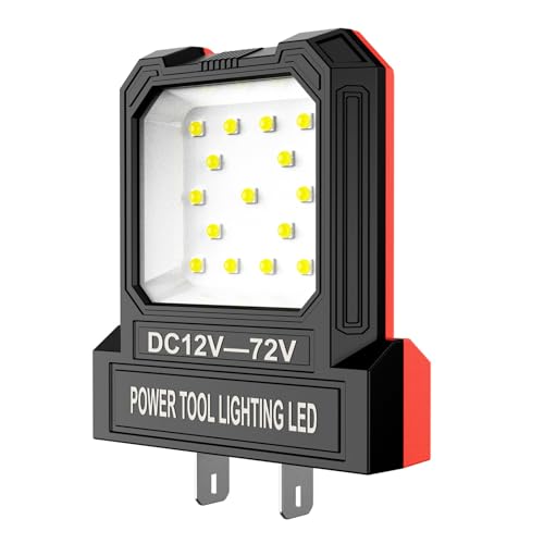 OOLA.DETAL Batería universal con luz de 550 lm de brillo ajustable para herramienta eléctrica de 12 a 72 V
