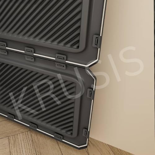 Image of 4𝐒𝐡𝐞𝐥𝐟 Shoe Rack with Door Plastic Shoe Rack for Home Storage PP Plastic Organizer with Metal Door Frame, Chappal Slipper Sandals Stand Home with for Entryway, Bedroom Living Room(Gray)