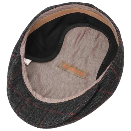 Stetson Kent Schirmmütze Karodesign Ohrenklappen Made in EU Herren Herbst Winter anthrazit 57 cm – Ansicht 5