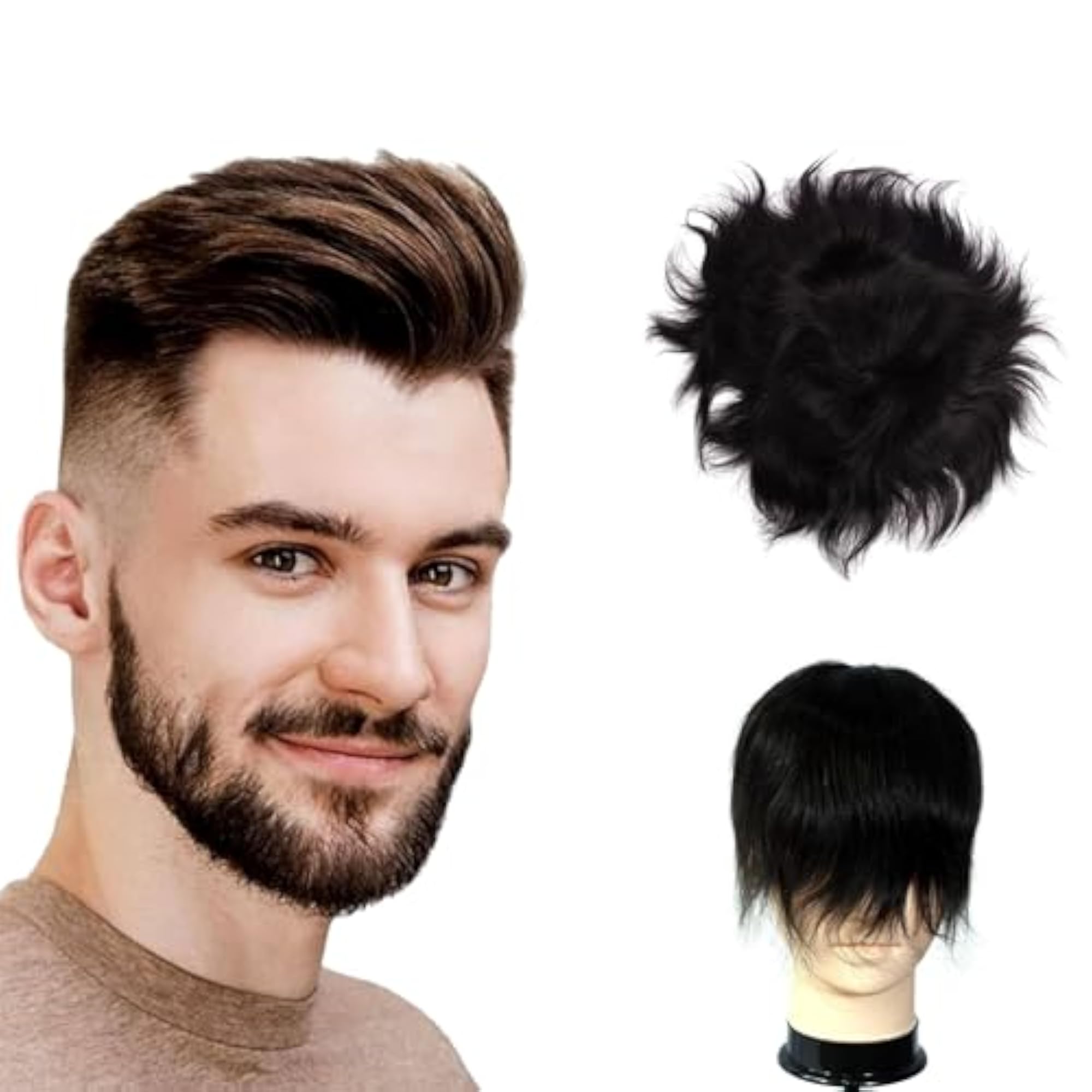Lightweight Human Hair Patch for Men, 8x6 Size