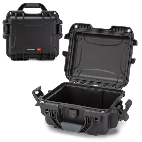 Image of NANUK 905 Empty Hard Case - IP67 Waterproof Protective Hard-Shell Case, Impact Resistant, Dustproof Storage & Travelling Box, 12.5 inch x 10.1 inch x 6 inch, Made in Canada - Black