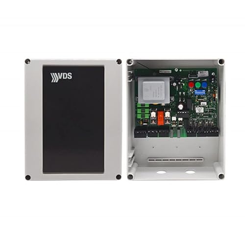 VDS Central de control de 230 V para puertas batientes de 1/2 motores en caja Cód. E105 Mod. EURO 230 M2