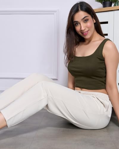 Image of CUPID Woman Plus Size Easy Cotton Track Pants, Comfortable Lower, Trouser, Joggers, Lounge Wear, Night n Daily Wear, Pajama, Travel Pant