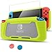 Produktbild Pakesi Case for Nintendo Switch, Compatible with Nintendo Switch Cover Case with Tempered Glass Screen Protector(Rubber + PC transparent Back Cover) and Two Thumb Grip for Nintendo Switch -Green