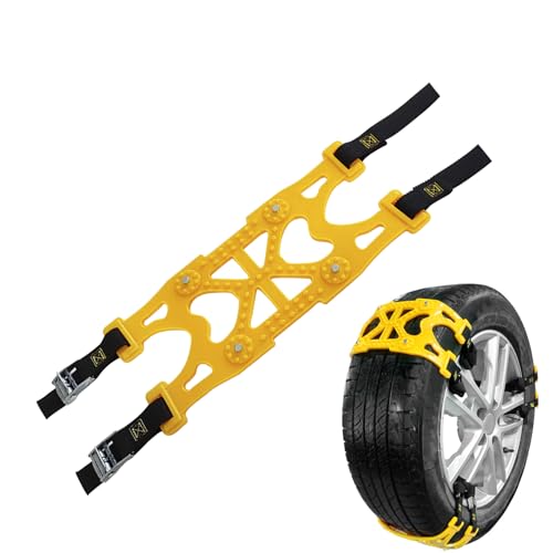 Cadenas de Nieve para Neumáticos de Coche - Equipo de Invierno Antideslizante Neumáticos | Equipo de Vehículo Exterior Ajustable para Piso Hielo Nieve Barro