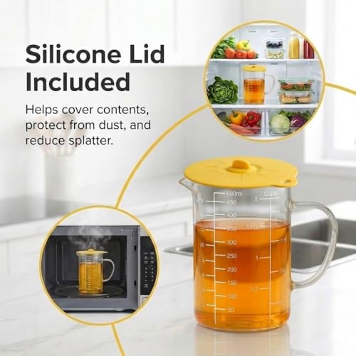 Vaso medidor de vidrio borosilicato 2 tazas con pico miniatura 2