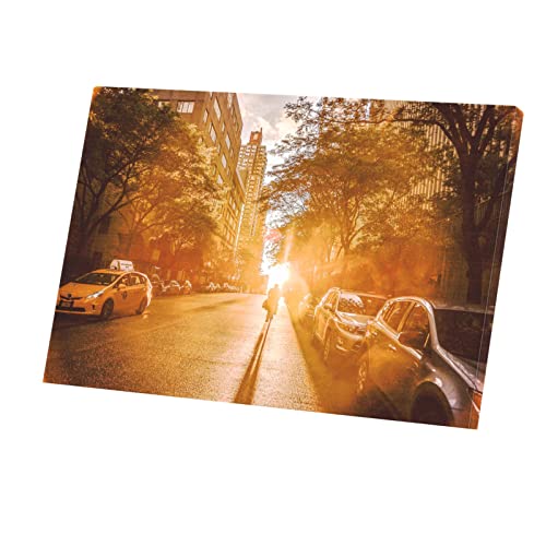 Rue de la ville au coucher de soleil pour salon moderne