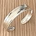 Hammered Sterling Silver Handmade 1/2 inches Wide Cuff Bracelet, Minimalist Shiny Silver Slight Concave and Framed Edges, Gift for Her
