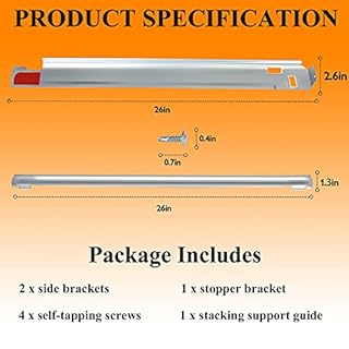 KSTK1 27-inch Washer Dryer Stacking Kit Replacement for LG Laundry Washer and Dryer - Solid Metal with Chrome Coated