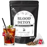 Blood Detox Tee zum Abnehmen, Abnehmen, Leber 28 Teebeutel Kräutertee Detox Kur mit Grünem Tee, Löwenzahn, Klett ...