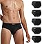 Z1:rayon Viscose Mens Black Briefs 5 Pack Rayon
