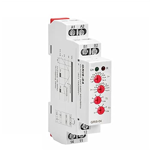 Relais de surveillance de courant GRI8-04 pour contrôle de sous et surintensité 0.05-0.5A