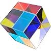 Labnique 20 mm Glass Cube Prism, RGB Dispersion Prism, X-Cube, Dichroic Cube, for Teaching of Optics, Photo Effects, and Decoration