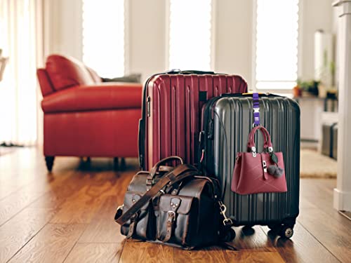 Image of 2PCS Heavy Duty Add a Bag Luggage Strap Jacket Gripper,Carry-on Baggage Suitcase Straps Belts Travel Accessories-Purple