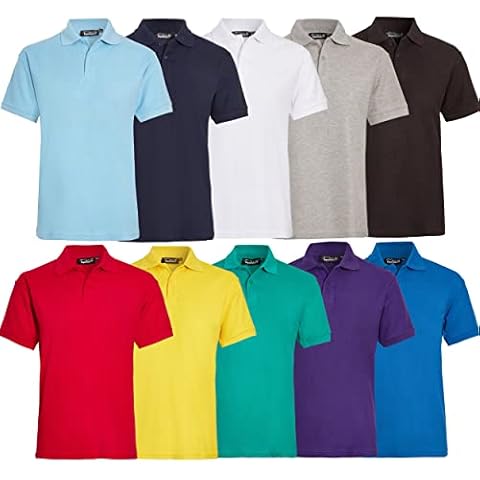 Imporio 11® Boys Girls School Uniform Polo T-Shirt Short Sleeve Summer Holidays Pique Polo Shirt Top UK Age 5 to 14 Yrs (11/12 Years, White) Cover
