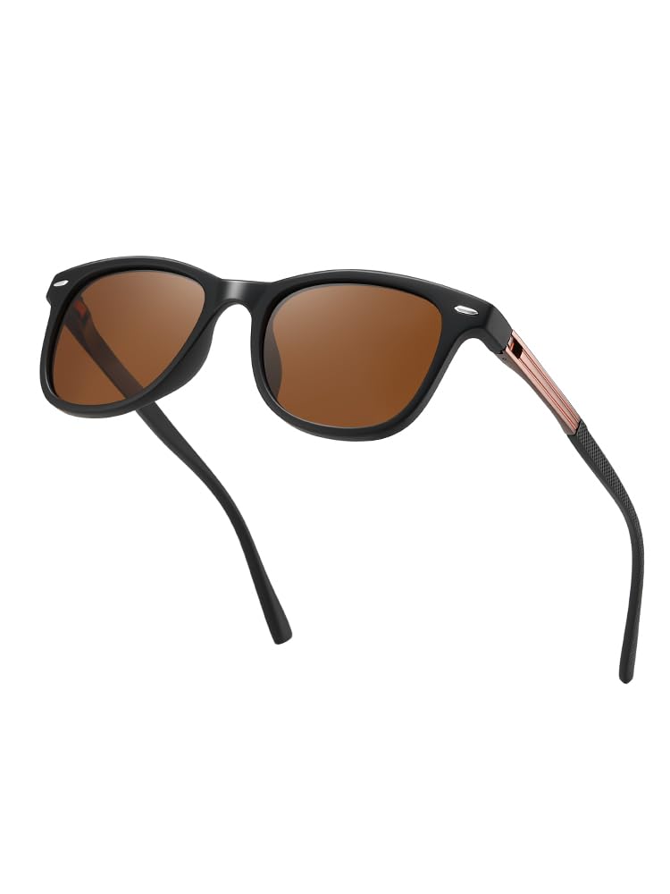 kimorn Polarisierte Sonnenbrille für Männer und Frauen Stylische Rechteckbrille Vintage-Brille