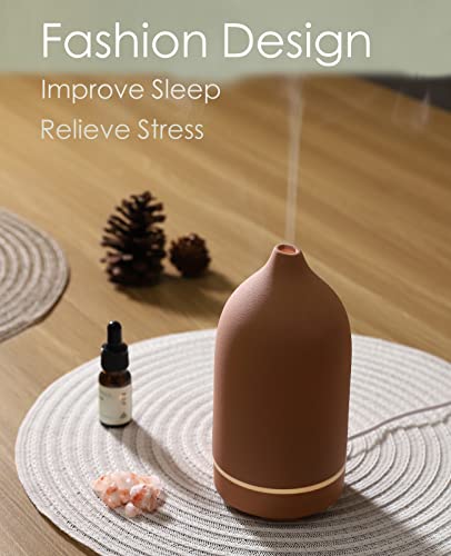 Essential Oils For Diffusers For Home,Ceramic Diffuser For Essential Oils,Handmade Aroma Diffuser 100Ml (Pottery Red) #TOP1