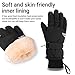 XuoAz Winter Ski Snow Gloves for Women - Warm Waterproof Snowboard Gloves Mittens Non Slip Touchscreen Glove