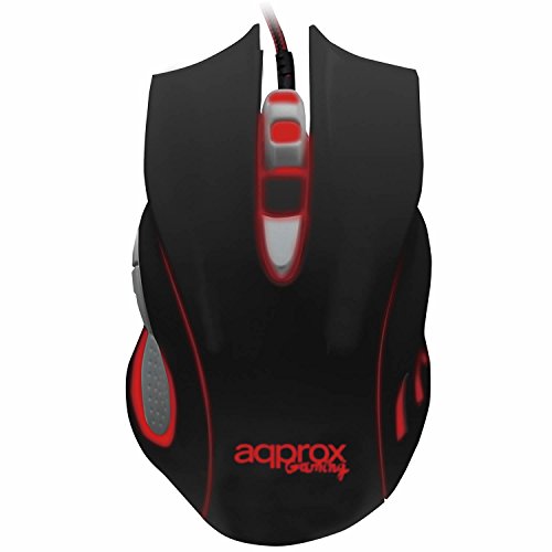 Approx Gaming APPKILLER - Ratón para Gaming, 7.6 x 12 x 3.6, Negro y Rojo