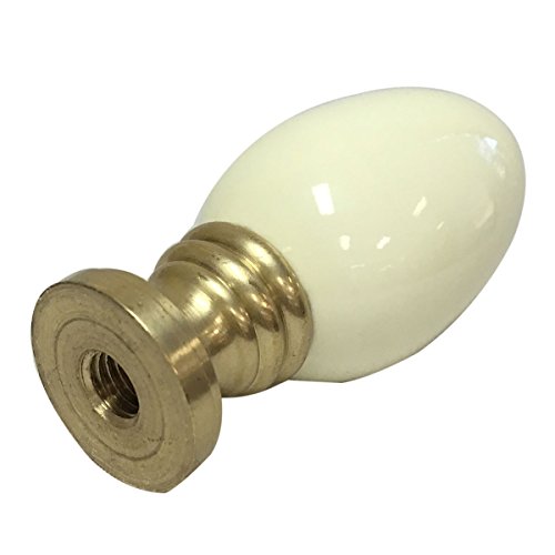 Image of Royal Designs, Inc. Ceramic Egg Shaped Lamp Finial for Lamp Shade, F-5050BG-1, Beige