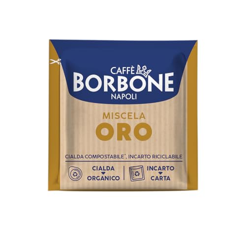 Image of Caffe Borbone Compostable Coffee Pods, Gold Coffee Blend, 150 Pads, Compatible with ESE System Paper Pads 44mm, Pack of 150
