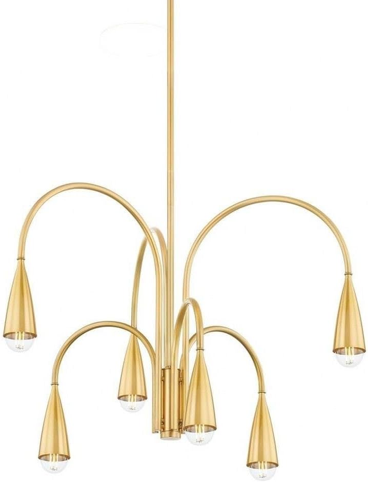 Mitzi H811806-AGB Jenica - 6 Light Chandelier 19.75 inches Tall and 28.25 inches Wide - Aged Brass