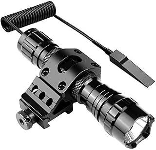 Feyachi FL9 Tactical Flashlight 900 Lumen Picatinny Rail Mounted Weapon Light with Pressure