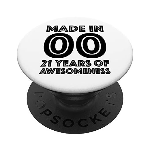 Regalo de 21 cumpleaños para su hija de 21 años 2000 PopSockets PopGrip: Agarre intercambiable para Teléfonos y Tabletas