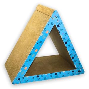 Foodie Puppies Scratching Post with Catnip for Cats and Kittens – (Delta Scratcher) | Corrugated Cat Scratcher Cardboard for Indoor Cats, Kitten for Furniture Protection, Durable Texture Design