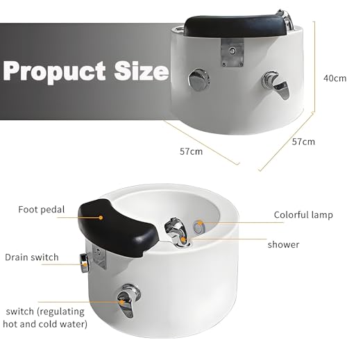 Bañera portátil de pies con masaje y luz LED miniatura 3