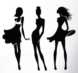 Fashion Lady Wall Art Sticker Beautiful Woman Clothing Window Home Decor...