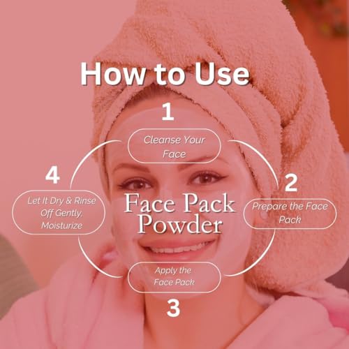 Image of Khadi Rose Face Pack Powder 100g | For Dullness, Fine lines & Wrinkles | Smooth, Glowing & Brightening | Pure, Natural & Ayurvedic | Removes Durt & Impurities | Face Pack for Men & Women
