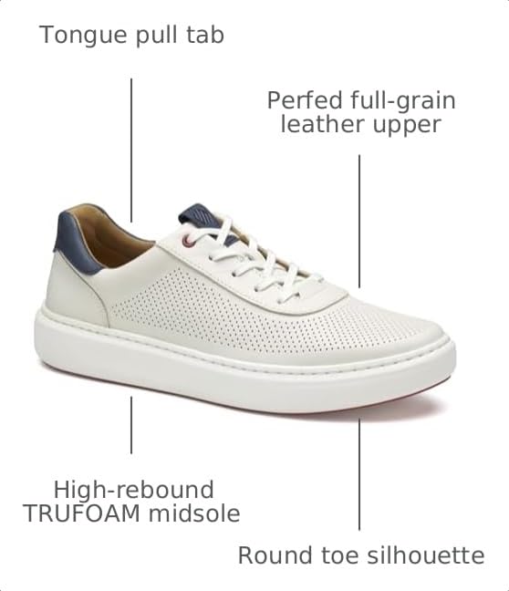 Image of Johnston & Murphy Men's Anders Perfed U-Throat Sneaker Dress Casual Shoe