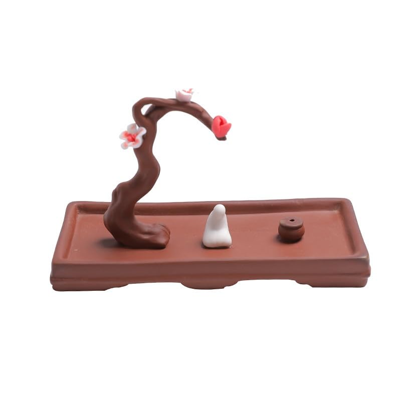 CHICKEN Cascada De Incienso Quemador de Incienso de sándalo púrpura, Soporte de Incienso de Madera de agar, decoración Creativa for el hogar Quemador De Incienso De Reflujo(B)
