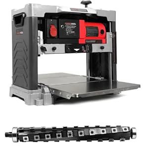 FindBuyTool 13" Benchtop Wood Thickness Planer with Helical Cutterhead, 120V 15-AMP 20000RPM Power Electric Motor Infeeding Worktable for Woodworking