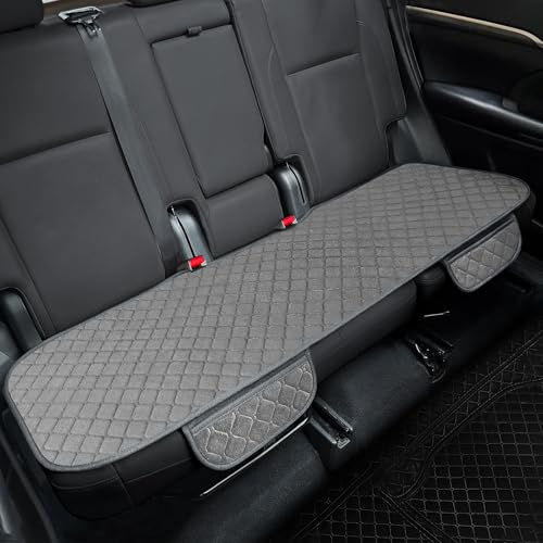 Image of surpassme Comfortable Car Seat Covers Universal Back /Brench Seat Coves for Car Accessories with Storage Pockets, Padded Car Interior Covers for Automotive, SUV, Truck, and Van(Grey)