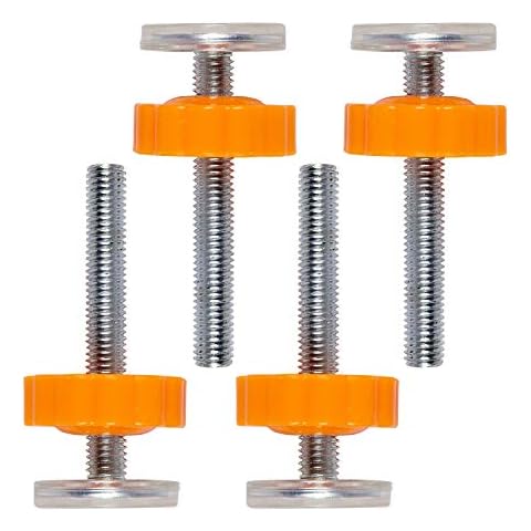 COSORO Stair Gate Spares Wall Fixings-4 Pack M10 Pressure Baby Gates Threaded Spindle Rods Walk Thru Gates Accessory Screw Bolts for Baby and Pet Safety Gates, Pressure Mounted Gates Replacement Set Cover
