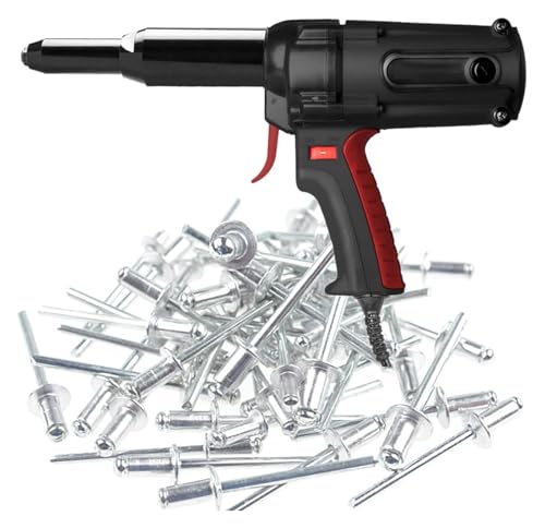 Star Corundum Riveter avec câble, Kit à Outils de rivetage d’Extraction Automatique électrique Professionnelle 220V avec étui pour Rivets 5/32" (4mm) à 1/4" (6.4mm)