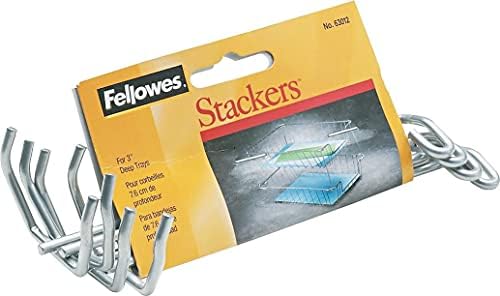 Fellowes 63012 Wire Tray Supports, LTR/Lgl, f/60012, 5-1/2-Inch, 4/ST, Silver image 4
