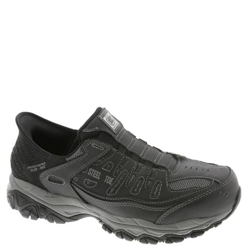 Skechers Skechers Men's Work Hands Free Slip ins Cankton Faison St, Black, 12W