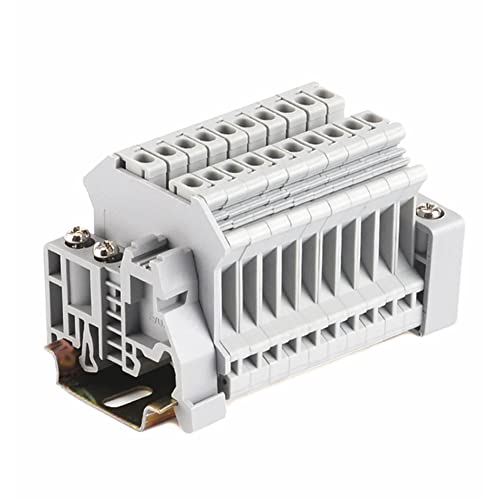 10 Pcs E/Uk Din Rail Terminal Blocks End Stopper Bracket Fit For 35Mm Width Rail - Gray #TOP3