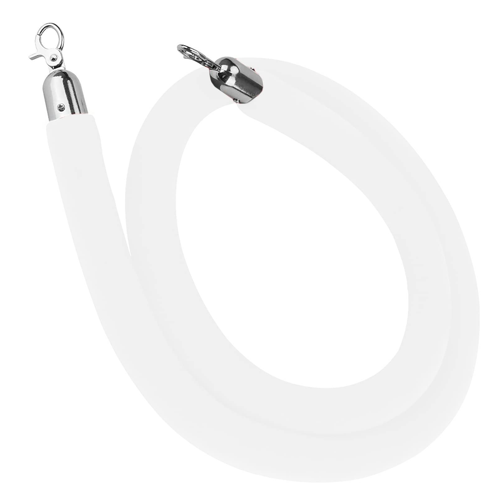 Aioneer Customizable Green Velvet Rope With Hooks, 2.5M Tall Stanchion Post For Crowd Control In Restaurants, Hotels, And Cinemas – Durable And Stylish Barrier Solution-White-1.2m/4ft/47inch