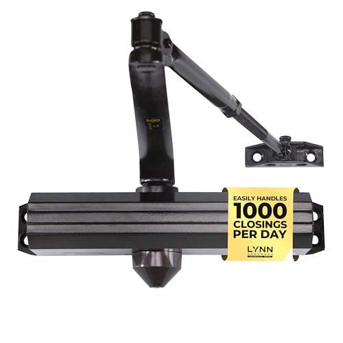 LYNN HARDWARE Medium/Heavy Duty Automatic Door Closer (Dark Bronze) - Commercial Grade, Contractors Choice, Adjustable Speed & Force, 3 Mounting Options, 3 Hour Fire Rated (DC7016 Model)