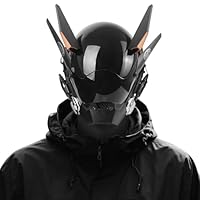 Punk Maske für Männer, Futuristische Techwear-Halbmaske, Sci-Fi Cosplay Helm, Helm Punk für Festivals, Partys & Fasching