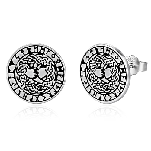 Pendientes vikingos de plata para hombres y mujeres ideales para lucir con estilo punk urbano
